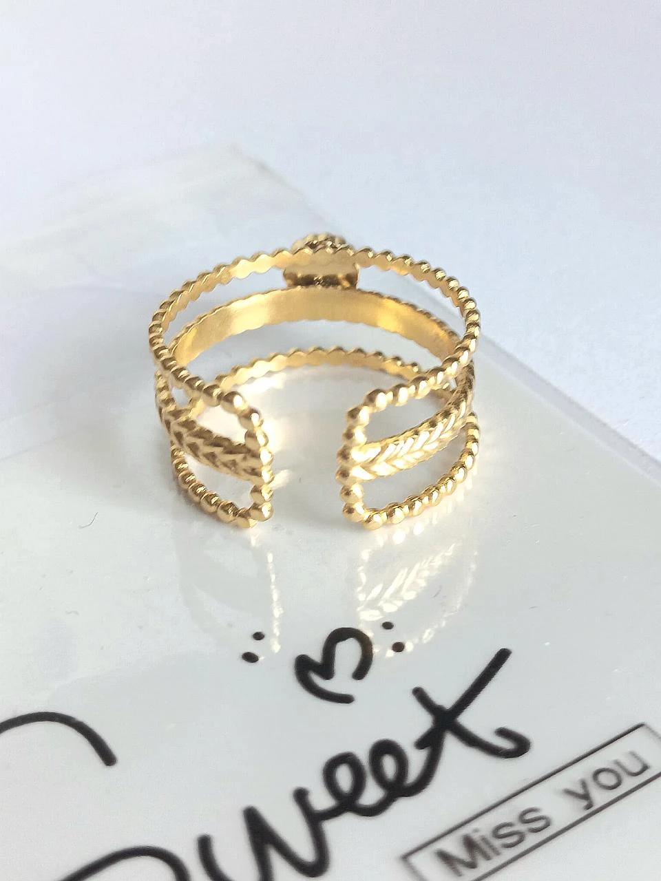 Bague en acier inoxydable tendance – photo 2